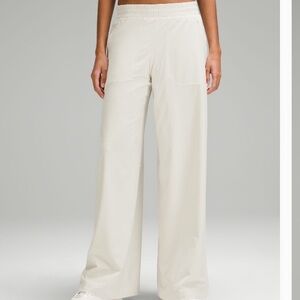 Lululemon Athletica Swift Mid Rise Wide Leg Pant in Bone